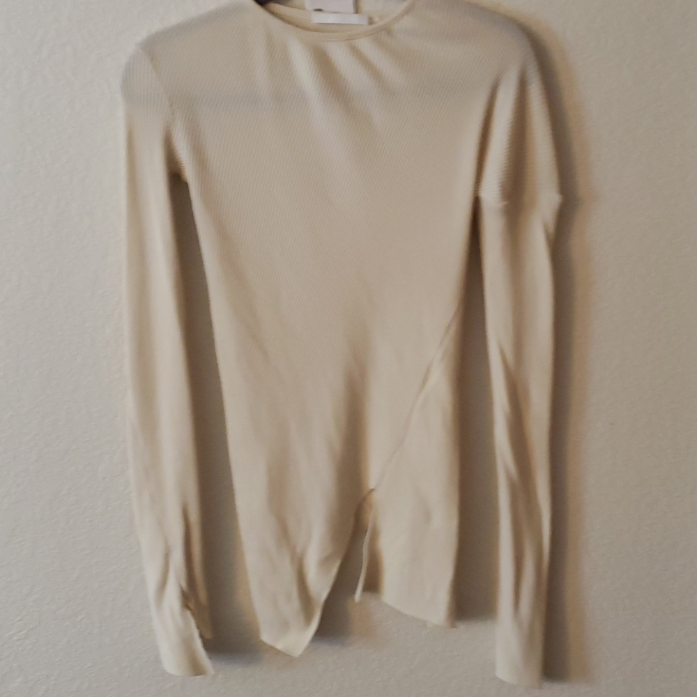Helmut lang accordion rib top